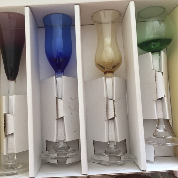 Lenox Dining New In Box Lenox Assorted Color Gems Cordial Glasses